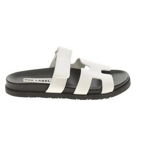 The Label White and black sandals